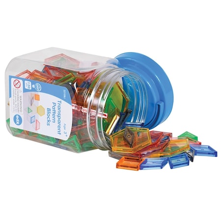 Learning Advantage Transparent Pattern Blocks Mini Jar CTU22108
